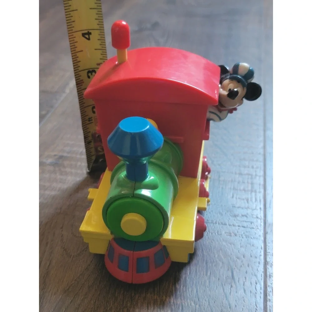 Vintage Mickey Mouse Train Engine Toy Red Yellow Green‎ Blue Disney